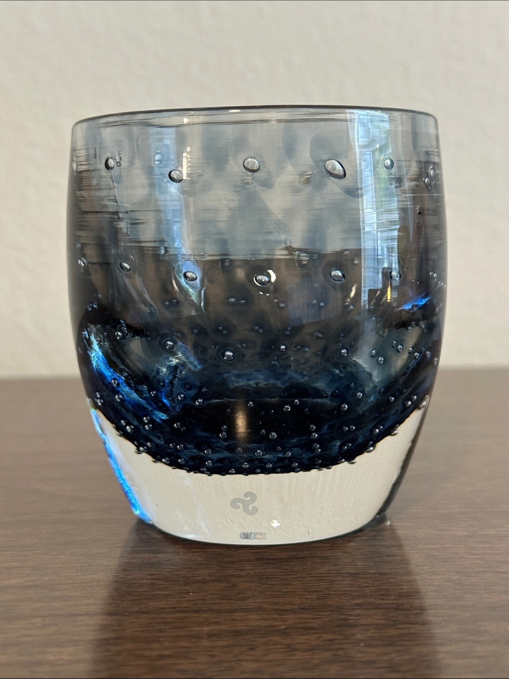 Glassybaby - “Wisdom” Handblown Blue Tea Light Candle Holder (2)